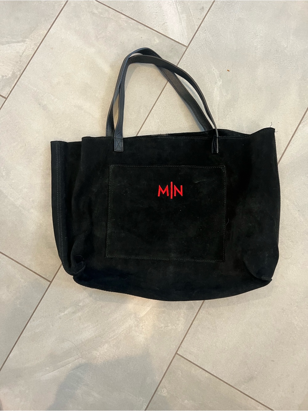 Mark & Graham Black suede Leather Item with Branded Label